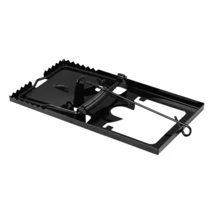 Комплект от 2 пружинни капани, За мишки и плъхове, За многократна употреба, За вътрешна и външна употреба, Метални