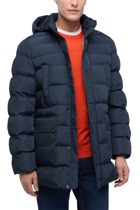 Geox, Leitan vízlepergető télikabát kapucnival, Tengerészkék