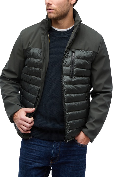 Geox, Geaca matlasata cu buzunare, Gri inchis