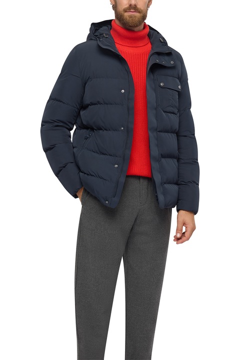 Geox, Kapucnis steppelt és bélelt télikabát, Tengerészkék