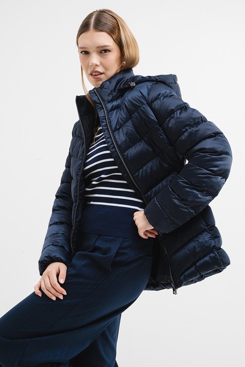 Geox, Капитонирано зимно яке с качулка, Тъмносин