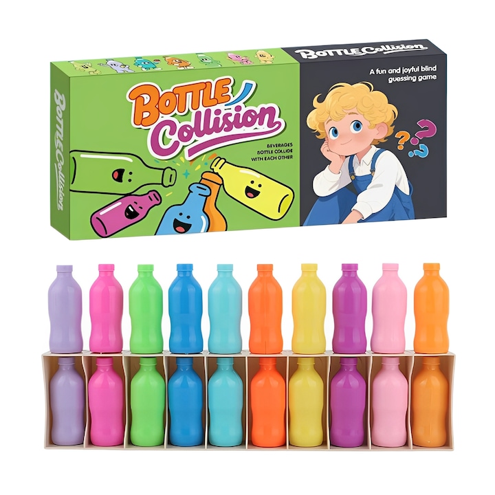 Образователна игра, TREXORA, комплект от 20 цветни бутилки, развитие на логическото мислене, многоцветна