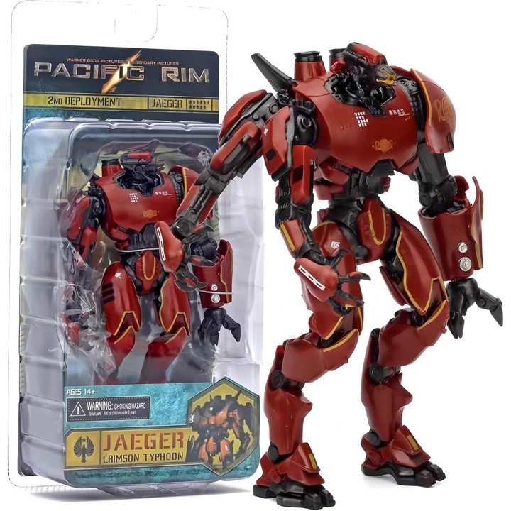 Akciófigura játék, Pacific Rim: Viharvörös, Dobozos Egyedi Mecha Gyűjthető, 7.08 Hüvelyk, Piros
