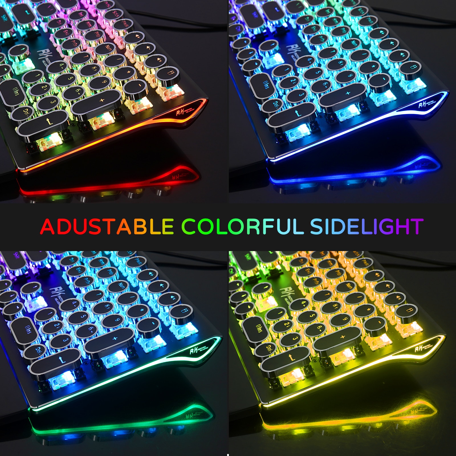 RK ROYAL KLUDGE S108 gamer mechanikus billentyűzet, 108 billentyű, RGB ...
