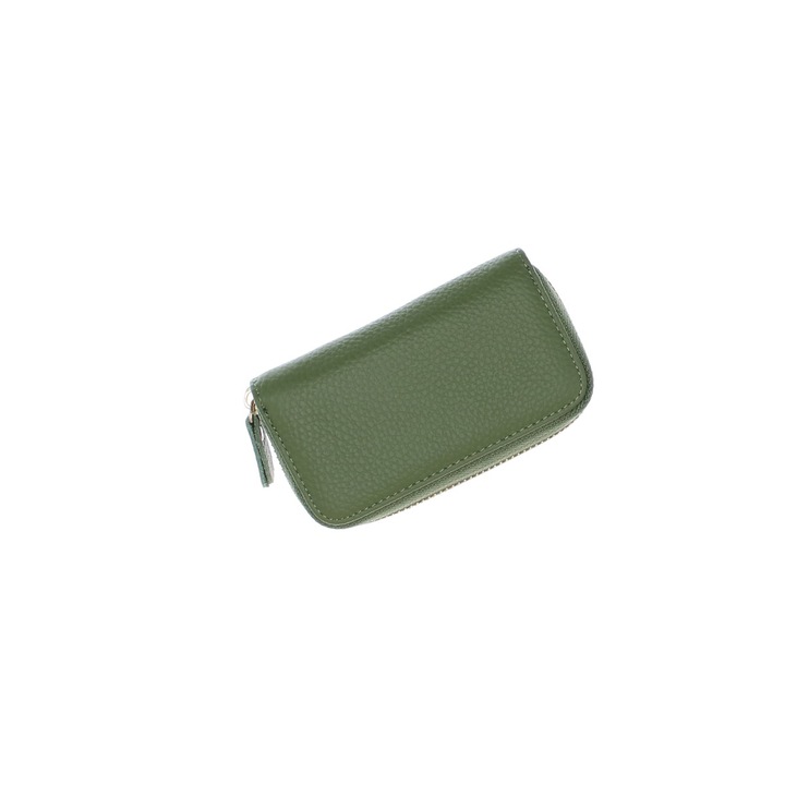 Port chei, unisex, Buticcochet, din piele naturala, 6.5x11.5 cm, Verde masliniu - PR1107