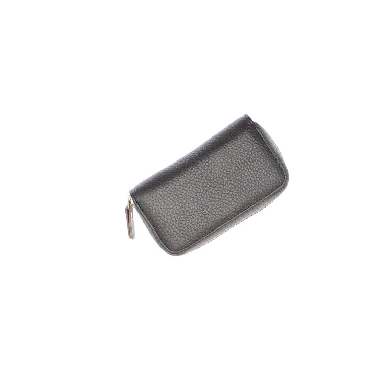 Port chei, unisex, Buticcochet, din piele naturala, 6.5x11.5 cm, Gri - PR1109