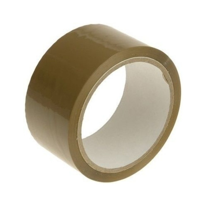 Лепяща лента за опаковки 48 мм/60 метра, акрилна, кафява, 36 броя/комплект
