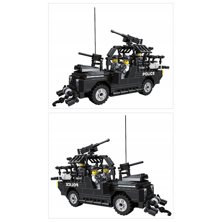 Конструктор, PIPG, Полицейски транспортер, 320 части, 6 години, Многоцветен