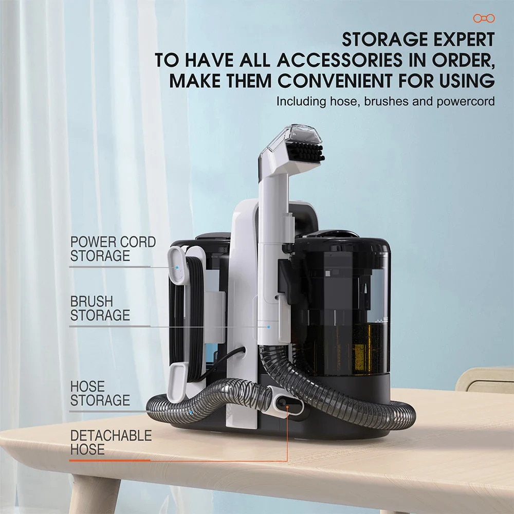 Masina de spalat covoare, aspiratie 600W, rezervor dublu, 1500ML, priza UE