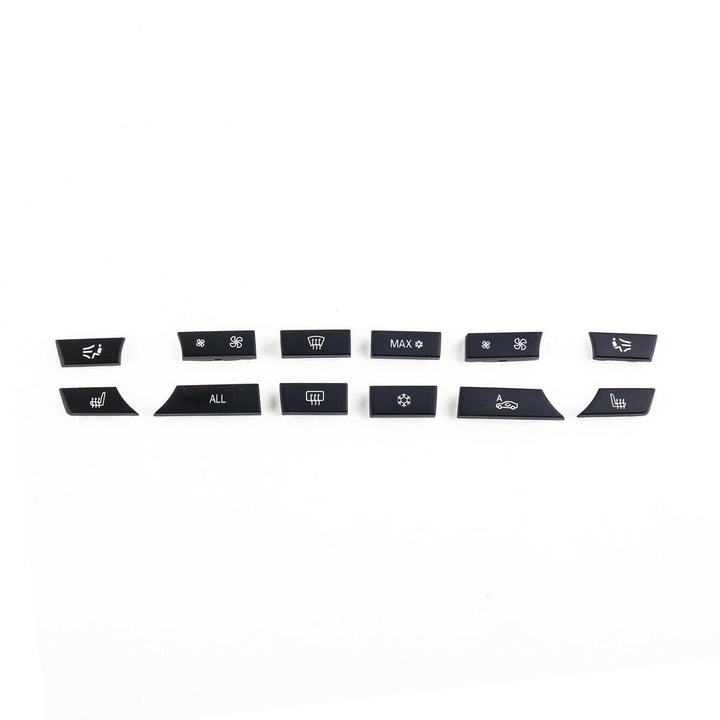 Set butoane 12 buc capace cheie buton A/C incalzire comutator kit pentru BMW F07 GT/F10/F11 F01/F02 negru 61319313923