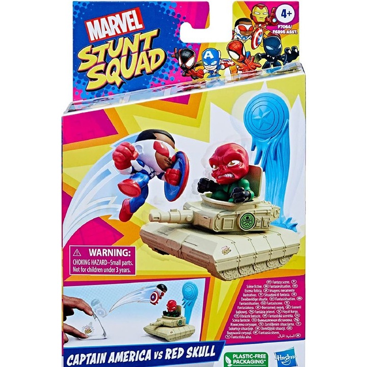 Set 2 figurine Marvel Stunt Squad - Captain America vs Red Skull
