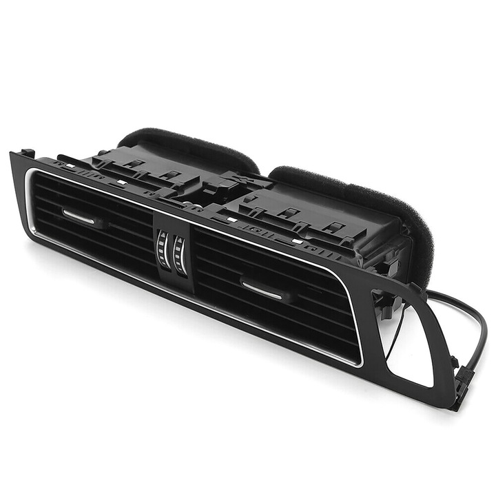Grila de ventilatie centrala AC pentru tabloul de bord, ansamblu de evacuare a aerului conditionat pentru Audi Q5 2009-2018, negru 8R1820951G