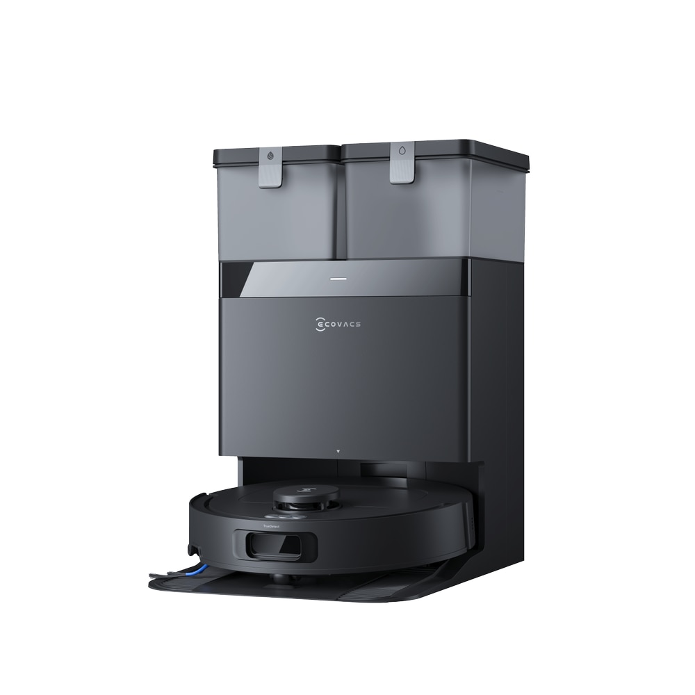 Aspirator robot Ecovacs DEEBOT T30C BK, 20000Pa, TruEdge 2.0, Auto-Lift Mopping 9mm, OZMO Turbo 2.0, Capacitate sac praf statie 3 L, Autonomie 180 minute, TrueDetect Negru