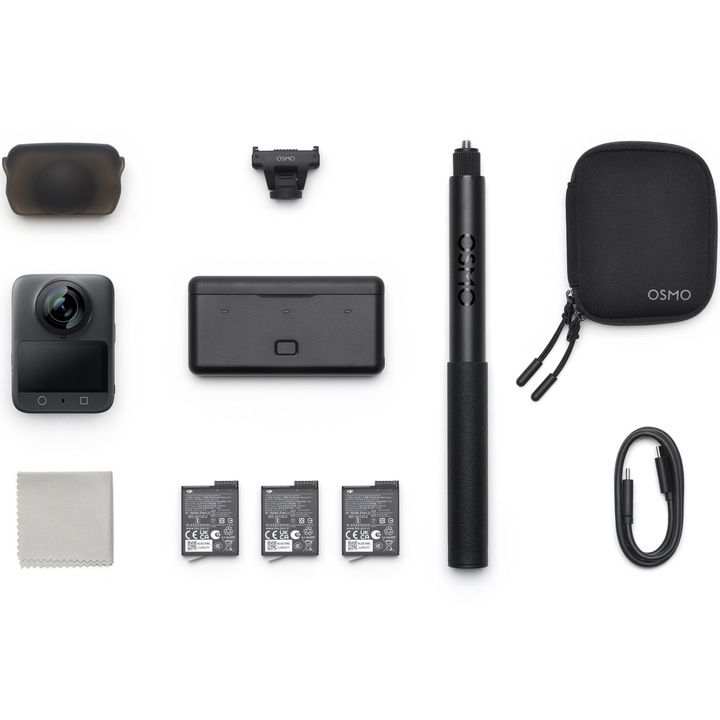 Camera video sport DJI Osmo 360, 8K, 120MP, Adventure Combo Bundle
