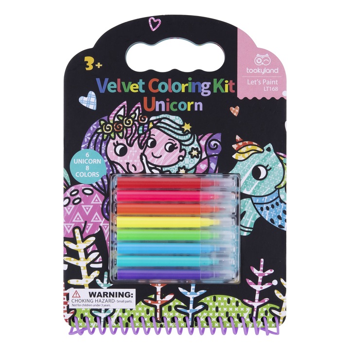 Carte Colorat Catifea Unicorni