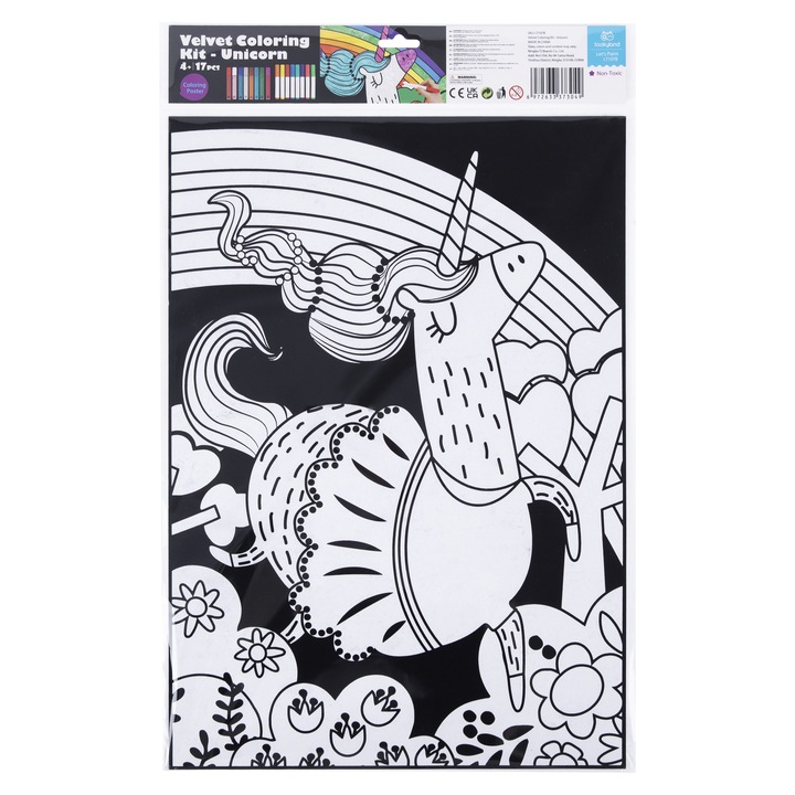 Carte Colorat Catifea Unicorni