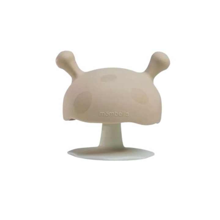 Mombella Играчка за никнене на зъби, във формата на гъба, светлокафява