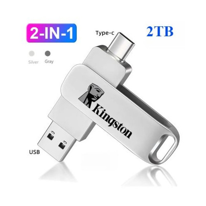 Kingston 2TB OTG 2 в 1 високоскоростна USB флаш памет тип C за телефон/компютър