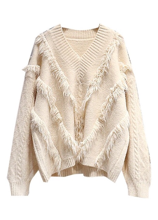 Pulover femei, Pan i Pani Gadżet, SW-20, crem, bumbac, S/M