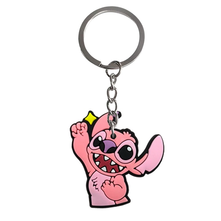 Kulcstartó Star Baby Stitch, rózsaszín, 3CM