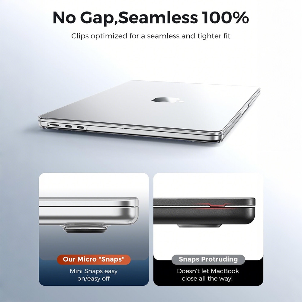 EXCITAT® Husa rigida mata compatibila cu MacBook Air 13.6" (A2681 / A3113 / A3240) – Carcasa cu textura anti-amprenta, folie de tastatura EU si protectie ecran, compatibila cu Touch ID, pentru M2 / M3 2022–2024, Gri