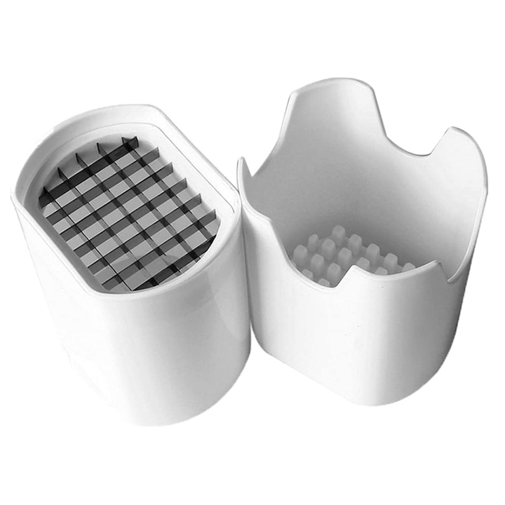 Cartofi prajiti Taietor de cartofi Natural Rapid Taietor de cartofi prajiti Taietor de cartofi Cub de mancare Taietor de legume Tocator Instrument de feliere de legume Alb