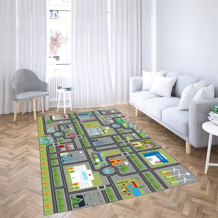 ДЕТСКИ КИЛИМИ НЕТОКСИЧНИ, Без мирис, Образователни игри, 120x160cm, Зелен