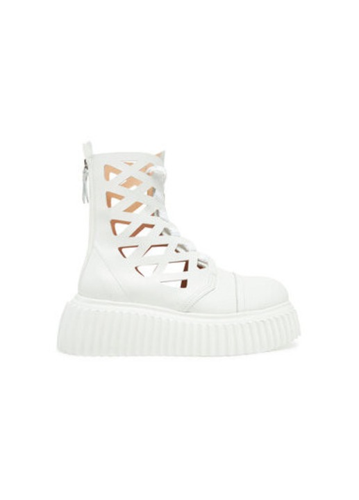 Ghete dama Agl, Piele naturala, Alb