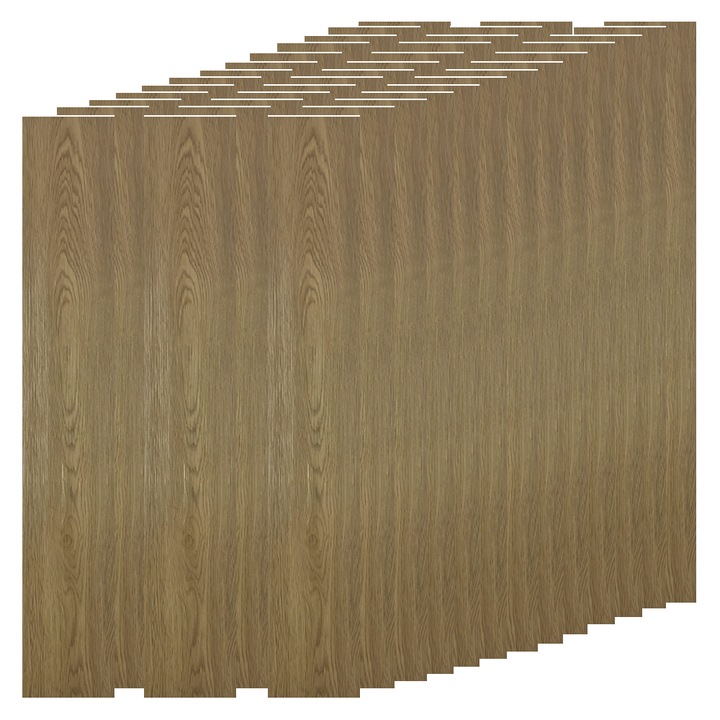 Комплект от 36 самозалепващи се подови плочки Teno, PVC, издръжливи, кафяви, 91,44x15,24 см, 4,9 м²