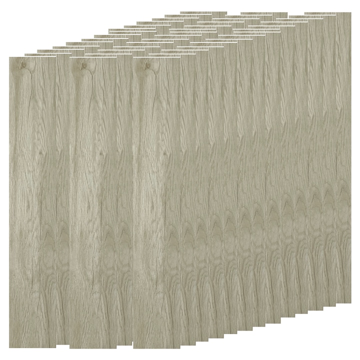 Комплект от 36 самозалепващи се подови плочки Teno, PVC, водоустойчиви, кремави, 91.44x15.24 см, 4.9 кв.м