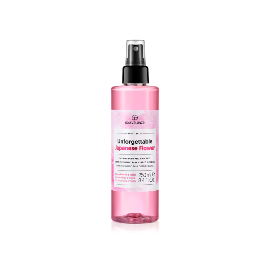 Spray pentru corp si par Equivalenza Unforgettable Japanese Flowers, 250 ml