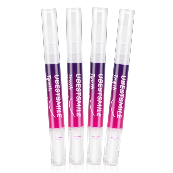 SUPER TRENDS® Prémium Fogfehérítő Gél, Folteltávolító, Menta Kivonattal, Ceruza Formában, 4 db