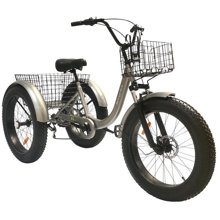 Tricicleta adulti Fat cu cos 24 inch Gri