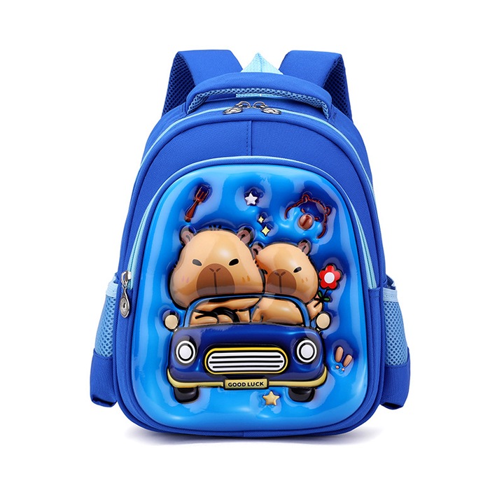 Ghiozdan scolar Capibara pentru elevi, rucsac, multicolor, 31x15x24cm, Bag-88