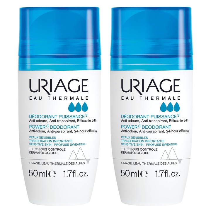 Uriage roll-on dezodor lábra, nőknek 2x50ml