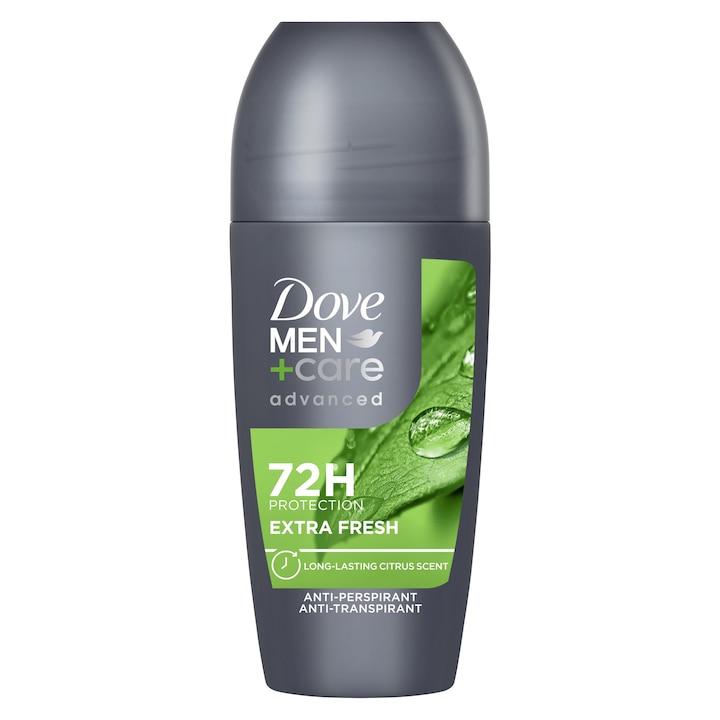 Deodorant antiperspirant pentru bărbați, Dove Men+Care, roll-on, protecție 72 ore, set 6 role a câte 50 ml