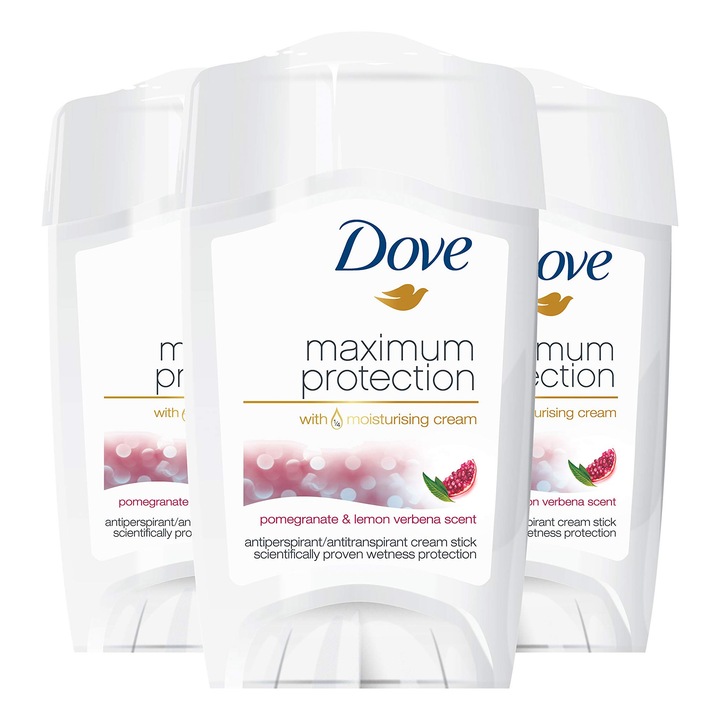 Крем дезодорант антиперспирант Dove, аромат на нар и лимонова вербена, опаковка от 3, 45 мл