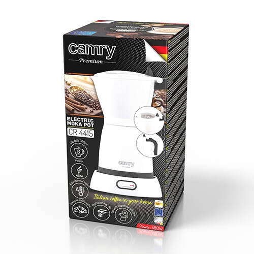 Cafetiera Adler Moka Pot CR4415W 300 ML 480W Alb