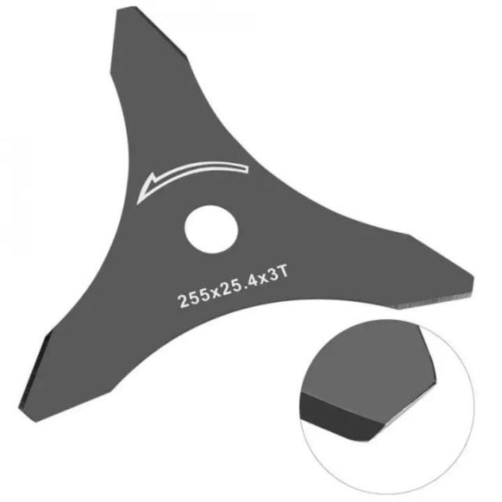 Bozótvágó vágókorong 3 oldalú (Y modell) 255 x 25,4 mm