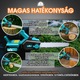 Herrgut 16 hüvelykes elektromos láncfűrész – Kefe nélküli motor, 2 x 6000 mAh akkumulátor, 1800 W, gyorstöltés, akkumulátoros, automata kenőrendszer, kék/fekete
