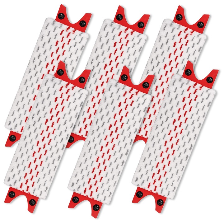 Комплект от 6 пълнителя, съвместими с Vileda Ultramat, Ultramax Turbo, микрофибър, 35 x 14 см