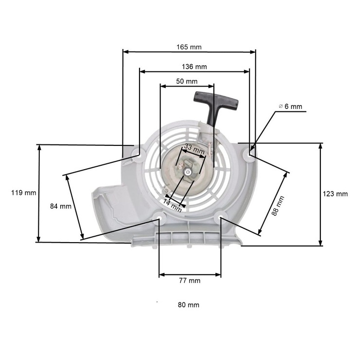 Стартер за храсторез, съвместим със Stihl FS120, FS200, FS250, FS300, FS350, FR350, BT120C, BT121