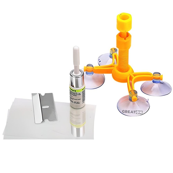 Kit Reparare Parbriz GREATON / Geam Auto – Solutia Rapida Pentru Crapaturi Si Ciobituri