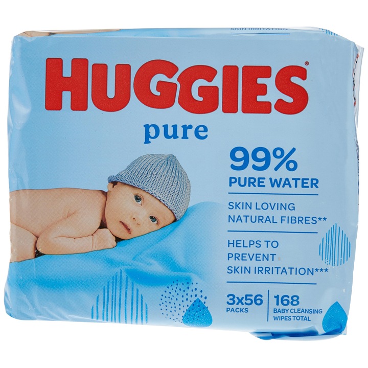 Servetele umede Huggies Pure, set 4x168 bucati