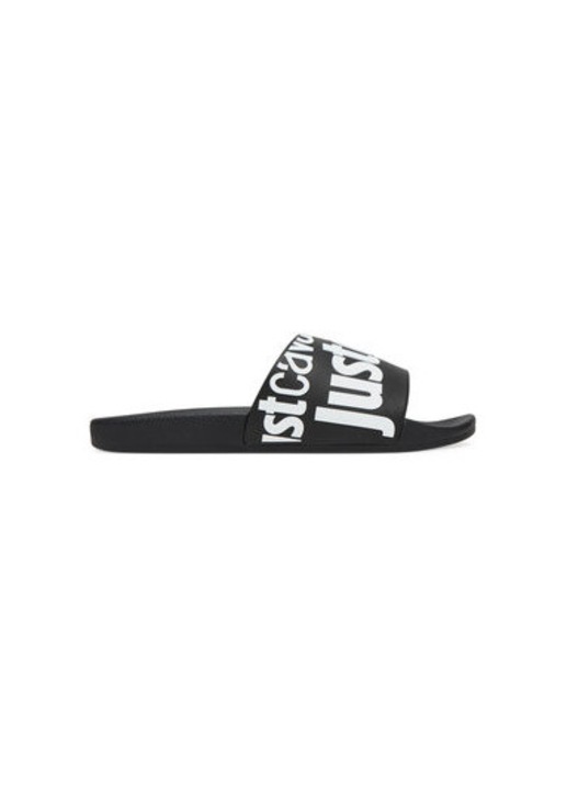 Just Cavalli férfi papucs, 78QA3SZ1 ZS785, szintetikus, fekete, Fekete