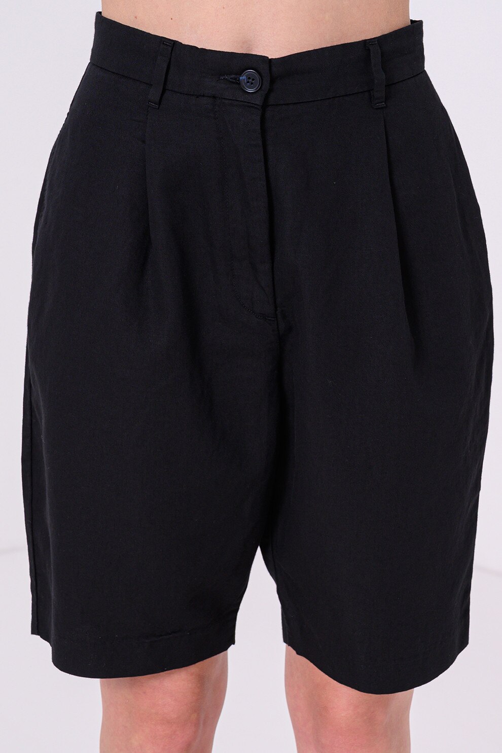Tommy Hilfiger, Pantaloni scurti din amestec de in cu buzunare