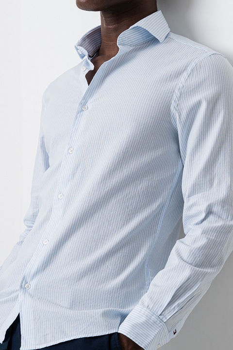 Tommy Hilfiger, Camasa regular-fit cu model uni, Albastru pastel/Alb optic, 2XL