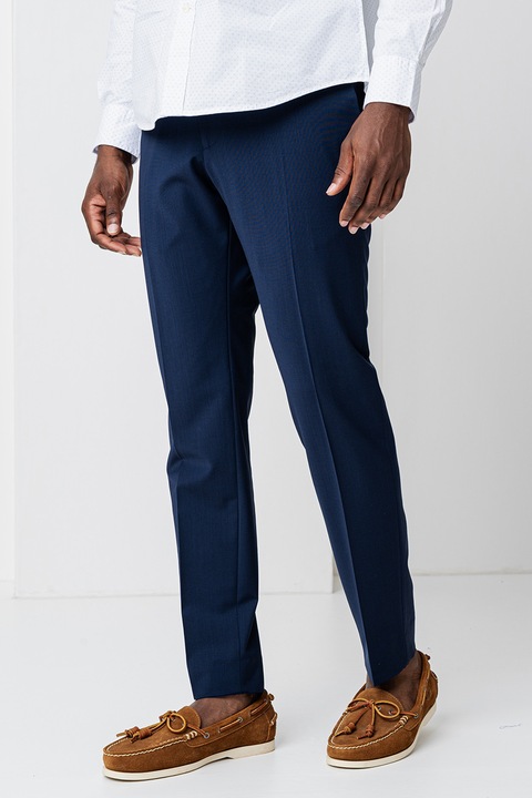 CALVIN KLEIN, Pantaloni slim-fit din amestec de lana, Bleumarin, 52