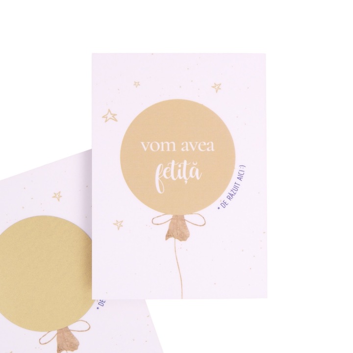 Magnet razuibil cu surpriza pentru baby shower - Gender Reveal - Fetita