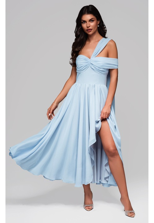 Rochie de seara Maxi LARICA LA-OM-DLR196, Albastru deschis